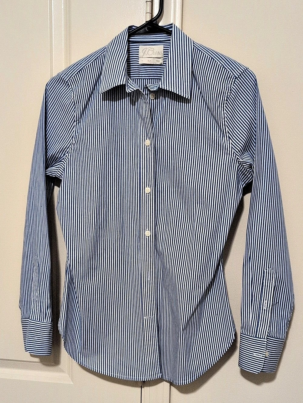 J.Crew Slim fit stretch button-up shirt in blue stripe Blue Stripe Small